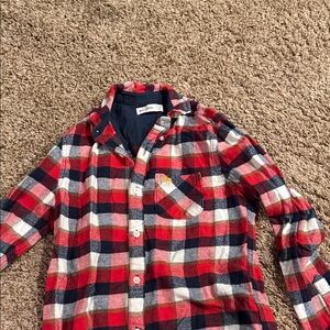 Abercrombie Kids Red Plaid Button Down Shirt